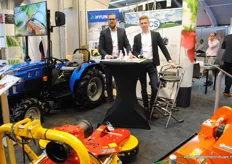 Peter Kuijlen and Julian Visser were showing off with the colourfull BCS tractors and Ilmer mowers. 